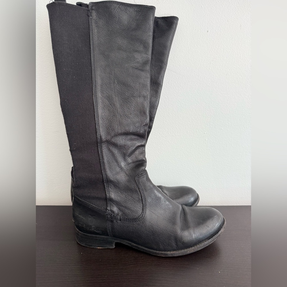 Frye Molly Gore Tall Black Boots